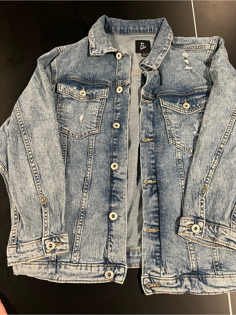 art class Light Blue Distressed Denim Jean Jacket